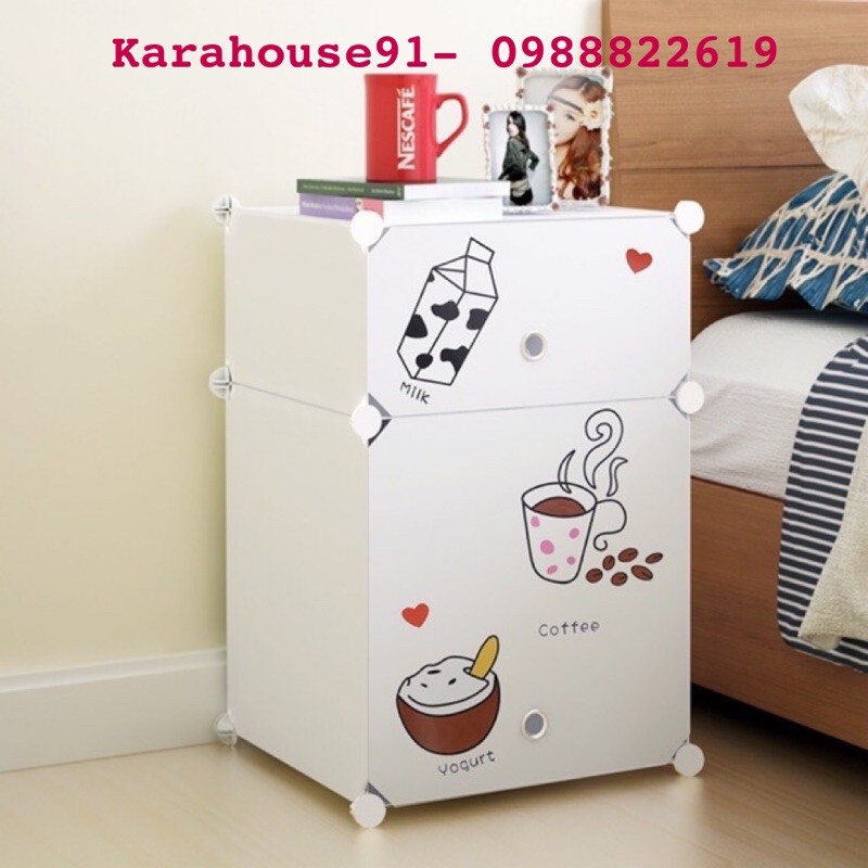 [XẢ KHO] TỦ ĐẦU GIƯỜNG- TỦ NHỰA GHÉP 2 TẦNG SIÊU HOT.